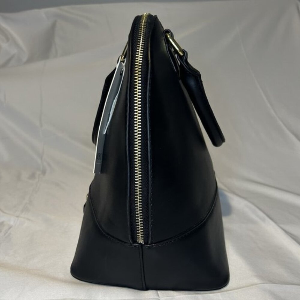 BCBG NWT Ivy Dome Satchel Black with Detachable Strap Shoulder Handbag Large - Picture 11 of 14